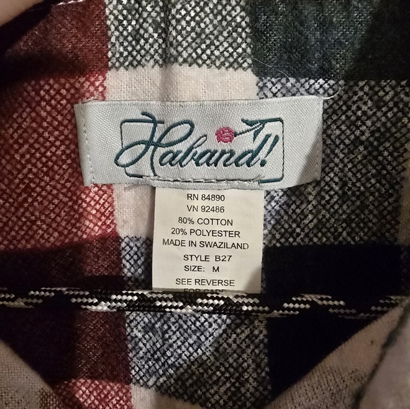 2 Haband Plaid button-down womans longsleeve shirts size Medium. - Picture 7 of 8